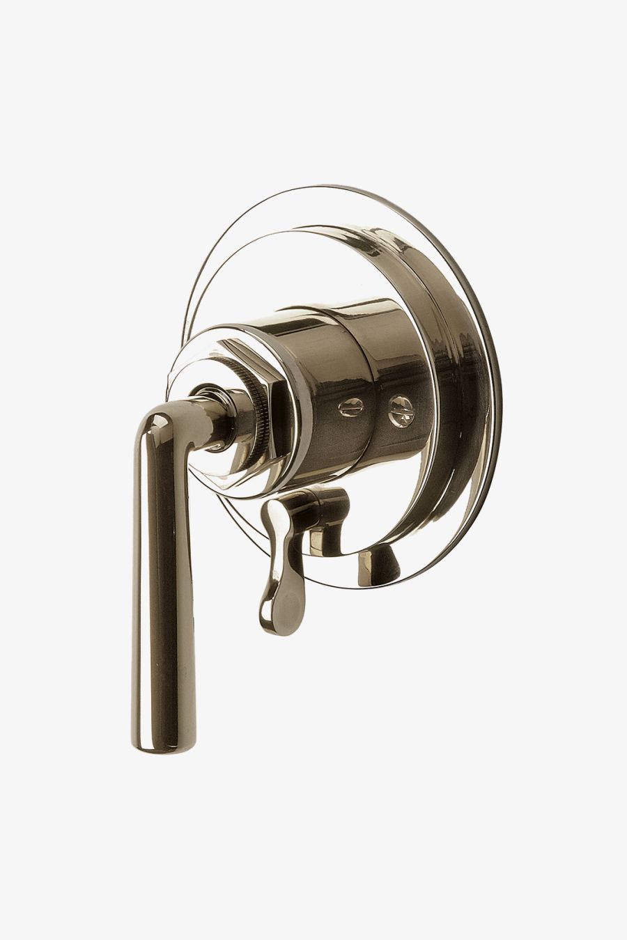 Waterworks Henry Volume Control Valve Trim in Burnished Brass