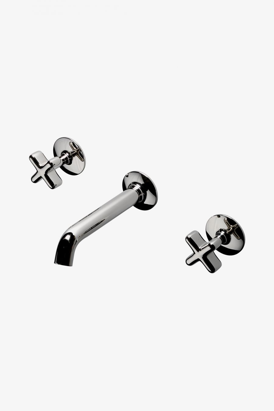 Discover 25 Low Profile Three Hole Wall Mounted Lavatory Faucet With Metal Cross Handles Online Waterworks