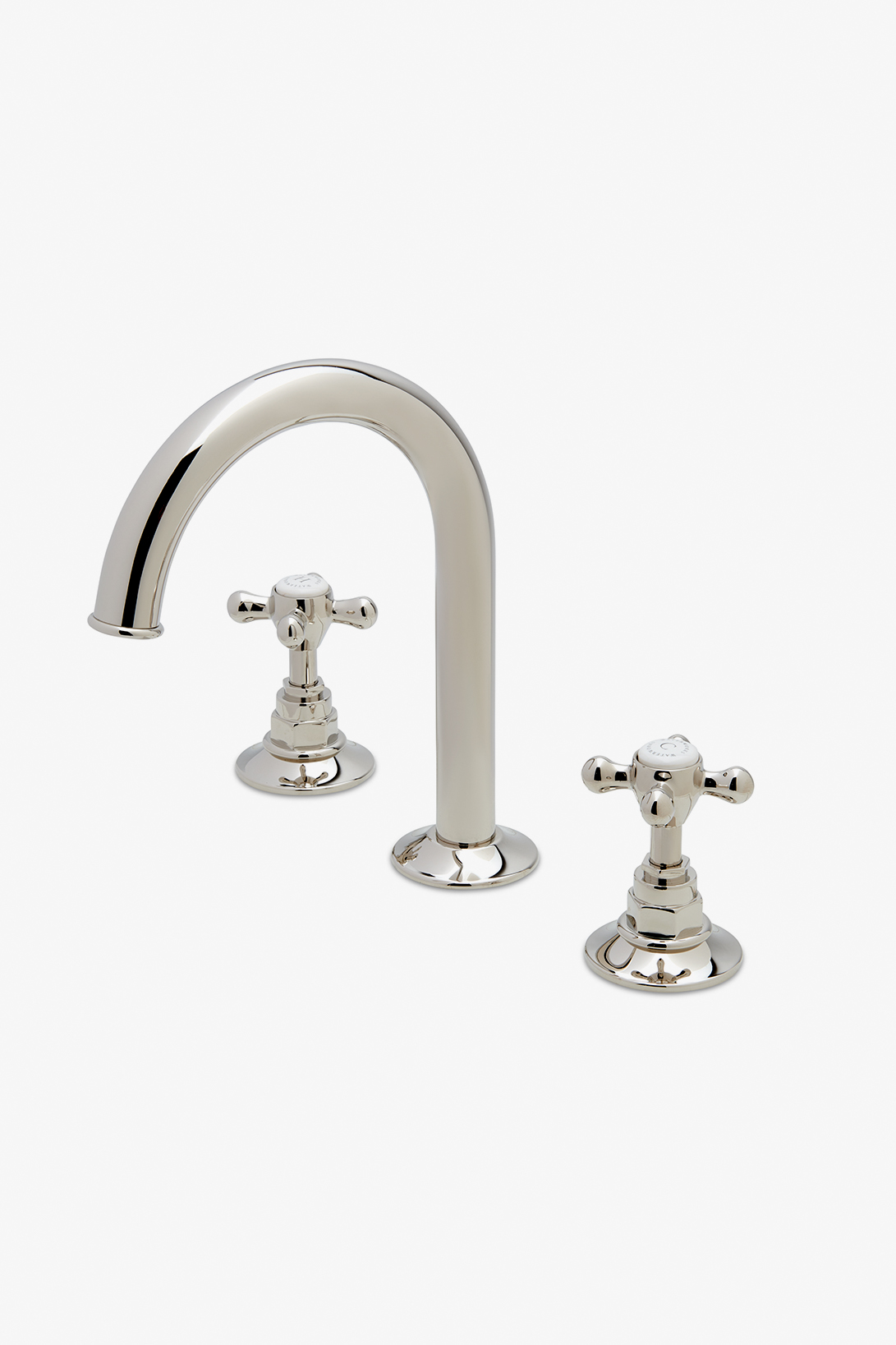 Highgate Gooseneck Lavatory Faucet with Porcelain Lever Handles ...